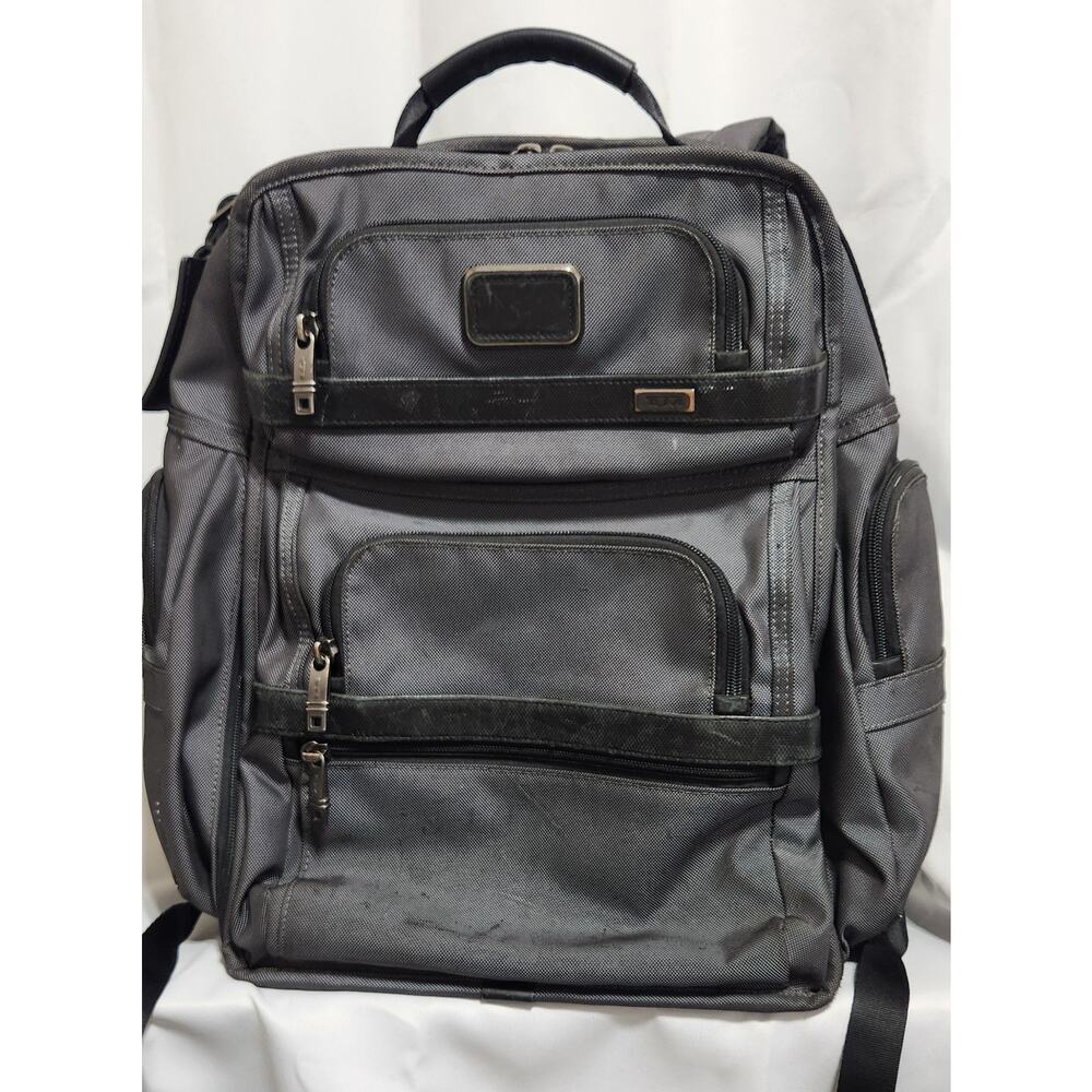 TUMI Alpha Compact Laptop Brief‎ Pack Backpack Charcoal Ballistic Nylon 26578PW2
